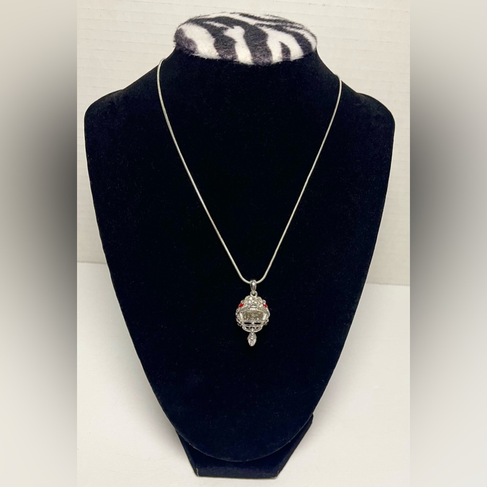 Houston Texans Rhinestone Pendants Silver Necklace Enamel Logo Football Charm